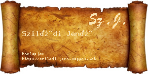 Sziládi Jenő névjegykártya